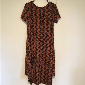 Orange and Black Dress